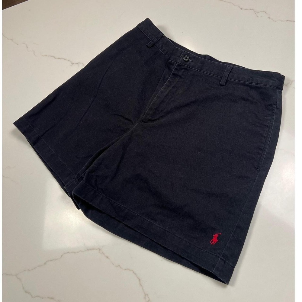 Ralph Lauren Sport Chino Shorts Womens Navy Blue Cotton Pony Logo Size 12